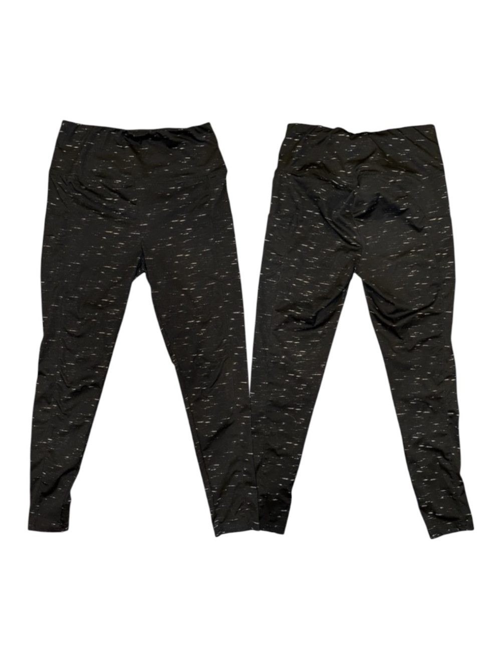 Black Leggings With White Speckles and Pockets